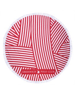 GREENWICH POLO CLUB ΠΕΤΣΕΤΑ ΣΤΡΟΓΓΥΛΗ ΘΑΛΑΣΣΗΣ 3689 RED, WHITE