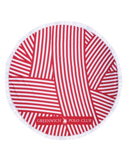 GREENWICH POLO CLUB ΠΕΤΣΕΤΑ ΣΤΡΟΓΓΥΛΗ ΘΑΛΑΣΣΗΣ 3689 RED, WHITE