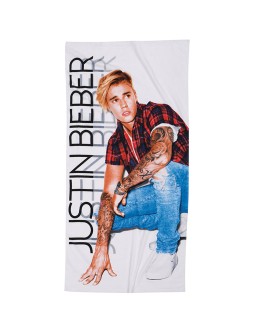 JUSTIN BIEBER 5806 ΠΕΤΣΕΤΑ ΘΑΛΑΣΣΗΣ 70Χ140 ΓΑΛΑΖΙΟ, ΚΟΚΚΙΝΟ