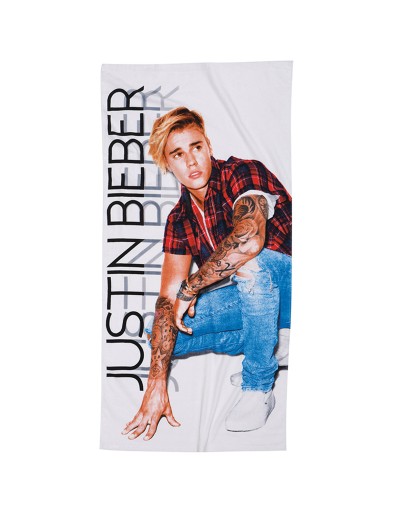 JUSTIN BIEBER 5806 ΠΕΤΣΕΤΑ ΘΑΛΑΣΣΗΣ 70Χ140 ΓΑΛΑΖΙΟ, ΚΟΚΚΙΝΟ