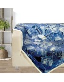 DAS HOME ΚΟΥΒΕΡΤΑ FLEECE PRINT ΣΧ.370 130X160 ΜΠΛΕ