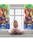 DAS KIDS 2123 ΚΟΥΡΤΙΝΑ ΜΕ ΚΡΙΚΟΥΣ 140Χ280 ΓΚΡΙ, ΚΑΦΕ, ΜΠΕΖ, ΠΡΑΣΙΝΟ