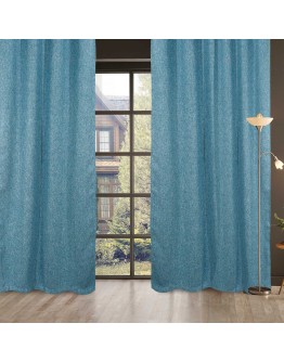 DAS HOME 2132 ΚΟΥΡΤΙΝΑ 140Χ280 ΜΕ ΤΡΟΥΚΣ ΜΠΛΕ