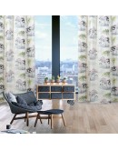 DAS HOME 2063 ΚΟΥΡΤΙΝΑ 140Χ280 ΜΕ ΤΡΟΥΚΣ ΓΚΡΙ, ΛΑΧΑΝΙ, ΡΟΖ