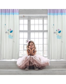 DAS BABY 6463 ΚΟΥΡΤΙΝΑ-ΚΡΙΚΟΥΣ 140Χ260 ΚΡΕΜ, ΡΟΖ