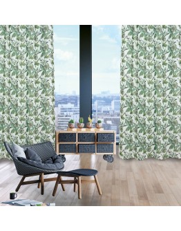 DAS HOME 2178 ΚΟΥΡΤΙΝΑ 140Χ260 ΜΕ ΤΡΟΥΚΣ ΕΚΡΟΥ, ΠΡΑΣΙΝΟ