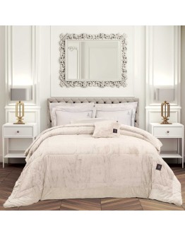 GREENWICH POLO CLUB ΚΟΥΒΕΡΤΟΠΑΠΛΩΜΑ RABBIT FAUX FUR KING PREMIUM 3962 IVORY