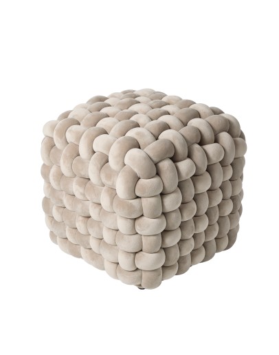 DAS HOME ΔΙΑΚΟΣΜΗΤΙΚΟ ΠΟΥΦ 43Χ43Χ40 2274 BEIGE