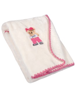 GREENWICH POLO CLUB ΚΟΥΒΕΡΤΑ VELOUR ΑΓΚΑΛΙΑΣ ESSENTIAL 8839 FUSCHIA, IVORY