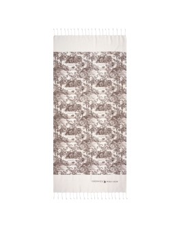 GREENWICH POLO CLUB PAREO PRINTED 80Χ180 3668 BROWN
