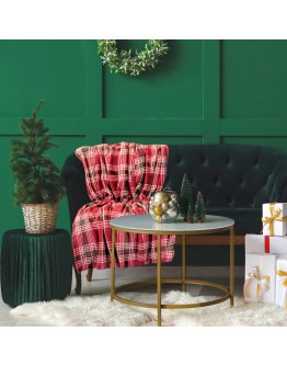 DAS HOME ΚΟΥΒΕΡΤΑ FLEECE 130Χ170 1361 GREEN, RED