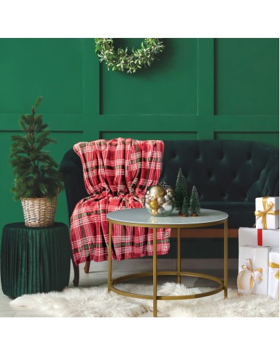 DAS HOME ΚΟΥΒΕΡΤΑ FLEECE 130Χ170 1361 GREEN, RED