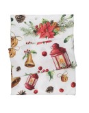 DAS HOME CHRISTMAS ΤΡΑΠΕΖΟΜΑΝΤΗΛΟ 140Χ180 0624 ΚΟΚΚΙΝΟ, ΜΠΕΖ, ΧΡΥΣΟ