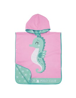 GREENWICH POLO CLUB JUNIOR ΠΟΝΤΣΟ ΘΑΛΑΣΣΗΣ 50Χ115 4176 MINT, PINK