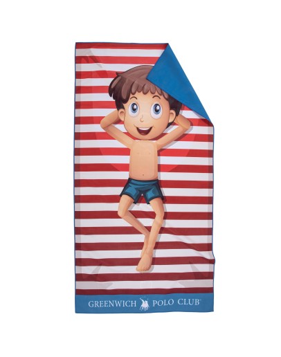 GREENWICH POLO CLUB JUNIOR ΠΕΤΣΕΤΑ ΘΑΛΑΣΣΗΣ 70Χ140 4181 BLUE, RED
