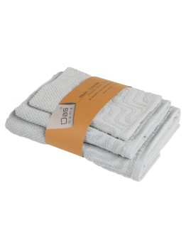 DAS HOME ΣΕΤ ΠΕΤΣΕΤΕΣ 3ΤΕΜΑΧΙΩΝ BEST 0881 GREY