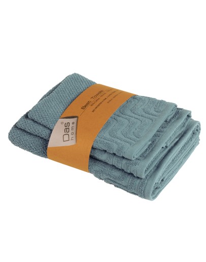 DAS HOME ΣΕΤ ΠΕΤΣΕΤΕΣ 3ΤΕΜΑΧΙΩΝ BEST 0882 BLUE