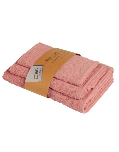 DAS HOME ΣΕΤ ΠΕΤΣΕΤΕΣ 3ΤΕΜΑΧΙΩΝ BEST 0883 PINK