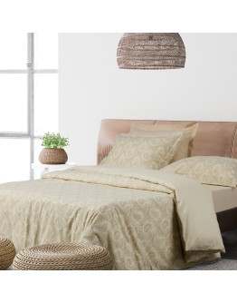 DAS HOME ΣΕΤ ΣΕΝΤΟΝΙΑ ΥΠΕΡΔΙΠΛΑ ΜΕ ΛΑΣΤΙΧΟ CASUAL 5444 IVORY, TAUPE