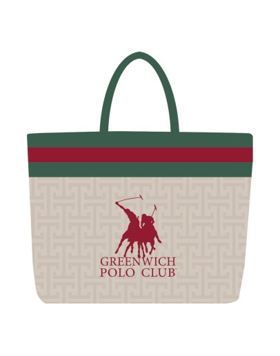GREENWICH POLO CLUB ΤΣΑΝΤΑ ΘΑΛΑΣΣΗΣ 55Χ40 ESSENTIAL 5225 RED, TAUPE