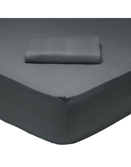 DAS HOME ΣΕΝΤΟΝΙ ΗΜΙΔΙΠΛΟ ΜΕ ΛΑΣΤΙΧΟ 120*200+35 DARK GREY 1007 DARK GREY