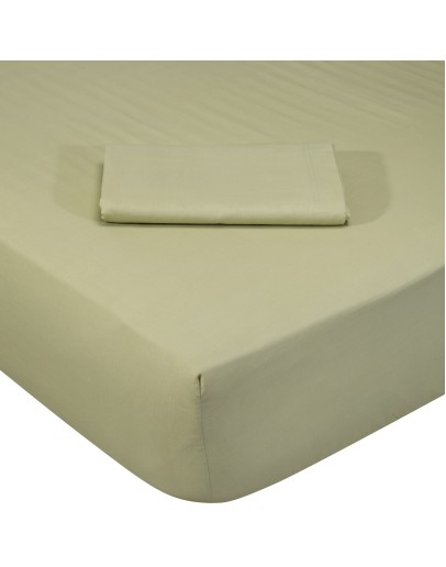 DAS HOME ΣΕΝΤΟΝΙ ΗΜΙΔΙΠΛΟ ΜΕ ΛΑΣΤΙΧΟ 120*200+35 GREEN OLIVE 1016 GREEN OLIVE