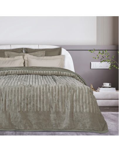 DAS HOME ΚΟΥΒΕΡΤΑ VELOUR ΥΠΕΡΔΙΠΛΗ 1350 TAUPE