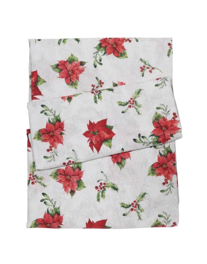 DAS HOME CHRISTMAS RUNNER 45Χ140 0625 ΚΟΚΚΙΝΟ, ΜΠΕΖ