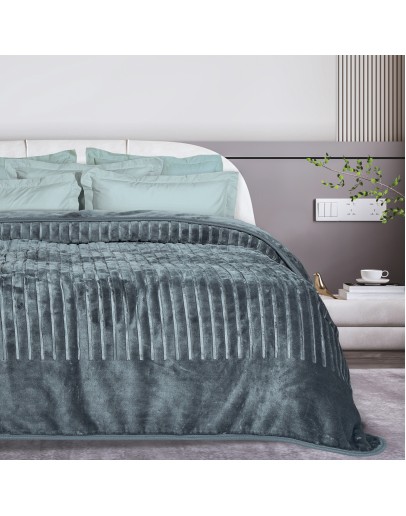 DAS HOME ΚΟΥΒΕΡΤΑ VELOUR ΥΠΕΡΔΙΠΛΗ 1349 DARK GREY