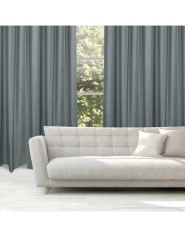 DAS HOME ΚΟΥΡΤΙΝΑ ΜΕ ΚΡΙΚΟΥΣ 140Χ270 2245 ΓΚΡΙ ΣΚΟΥΡΟ