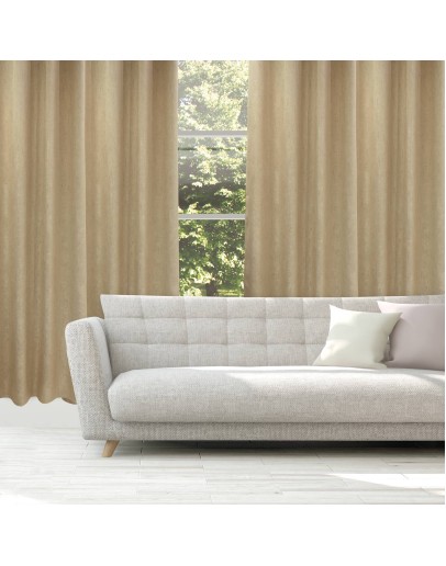 DAS HOME ΚΟΥΡΤΙΝΑ ΜΕ ΚΡΙΚΟΥΣ 140Χ270 2247 ΜΠΕΖ