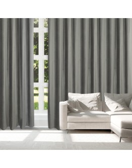 DAS HOME ΚΟΥΡΤΙΝΑ ΜΕ ΚΡΙΚΟΥΣ 140Χ270 2230 ΓΚΡΙ