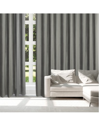 DAS HOME ΚΟΥΡΤΙΝΑ ΜΕ ΚΡΙΚΟΥΣ 140Χ270 2230 ΓΚΡΙ