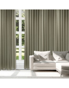 DAS HOME ΚΟΥΡΤΙΝΑ ΜΕ ΚΡΙΚΟΥΣ 300Χ265 2222 ΧΑΚΙ