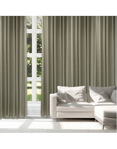 DAS HOME ΚΟΥΡΤΙΝΑ ΜΕ ΚΡΙΚΟΥΣ 300Χ265 2222 ΧΑΚΙ