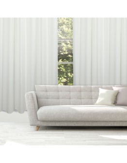 DAS HOME ΚΟΥΡΤΙΝΑ ΜΕ ΚΡΙΚΟΥΣ 140Χ270 2233 ΛΕΥΚΟ