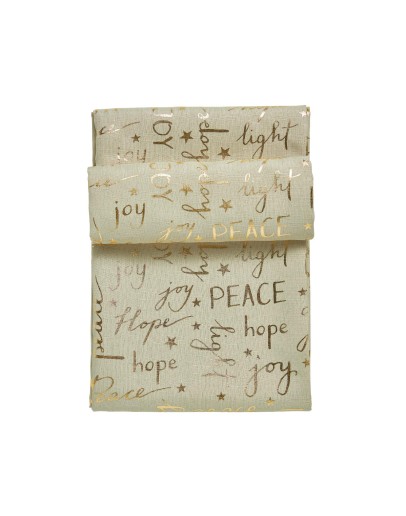 DAS HOME CHRISTMAS RUNNER 45Χ140 0715 ΜΠΕΖ, ΧΡΥΣΟ