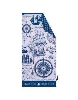 GREENWICH POLO CLUB ΠΕΤΣΕΤΑ ΘΑΛΑΣΣΗΣ 80Χ170 3909 BLUE, TAUPE