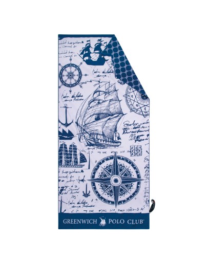 GREENWICH POLO CLUB ΠΕΤΣΕΤΑ ΘΑΛΑΣΣΗΣ 80Χ170 3909 BLUE, TAUPE