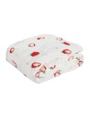 DAS BABY ΚΟΥΒΕΡΤΑ-ΜΟΥΣΕΛΙΝΑ ΑΓΚΑΛΙΑΣ RELAX 6621 ΚΟΚΚΙΝΟ, ΛΕΥΚΟ