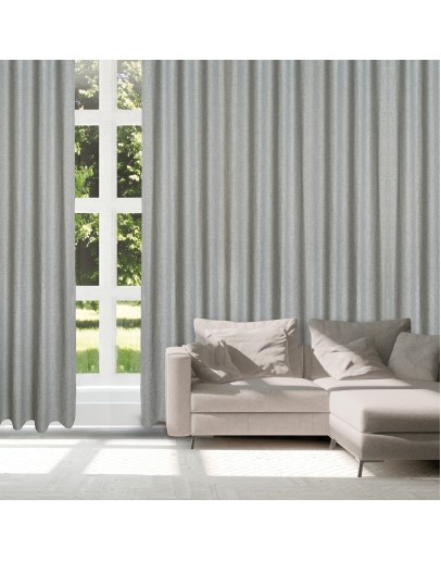 DAS HOME ΚΟΥΡΤΙΝΑ ΜΕ ΚΡΙΚΟΥΣ 140Χ270 2252 ΓΚΡΙ