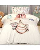 GREENWICH POLO CLUB JUNIOR ΚΟΥΒΕΡΤΑ FLEECE 8850 CREAM, TAUPE, TERACOTTA