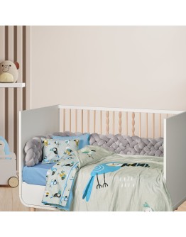 DAS BABY ΚΟΥΒΕΡΤΑ FLEECE ΑΓΚΑΛΙΑΣ FUN 4914 BLUE, GREY, MINT