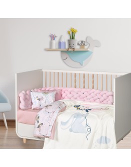 DAS BABY ΚΟΥΒΕΡΤΑ FLEECE ΑΓΚΑΛΙΑΣ FUN 4915 LIGHT BLUE, MINT, PINK