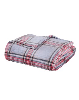 DAS HOME ΚΟΥΒΕΡΤΑ FLEECE 130Χ170 1362 GREY, RED