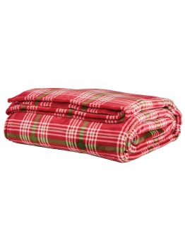 DAS HOME ΚΟΥΒΕΡΤΑ FLEECE 220Χ240 1361 GREEN, RED