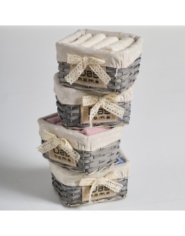 DAS HOME ΣΕΤ ΠΕΤΣΕΤΕΣ 4ΤΕΜΑΧΙΩΝ SOFT 4001 GREY