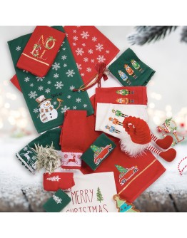 DAS HOME CHRISTMAS ΠΟΤΗΡΟΠΑΝΑ ΣΕΤ 2ΤΜΧ 30X50 0814 GREEN, WHITE