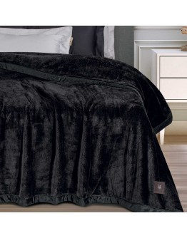 GREENWICH POLO CLUB ΚΟΥΒΕΡΤΑ VELOUR KING ESSENTIAL 3975 BLACK