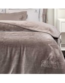 GREENWICH POLO CLUB ΚΟΥΒΕΡΤΑ VELOUR ΜΟΝΗ ESSENTIAL 3497 TAUPE